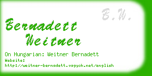 bernadett weitner business card